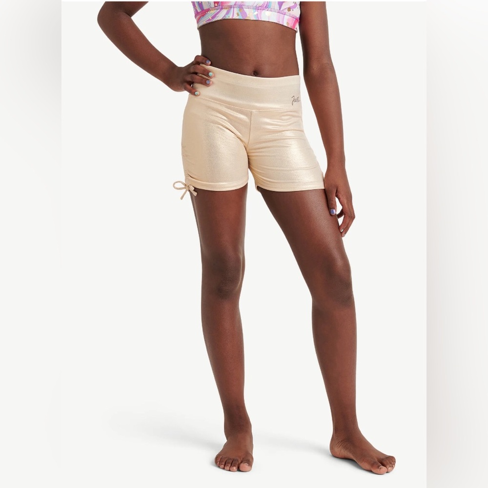 Justice Girls All Over Foil Dance and Gymnastics Shorts
